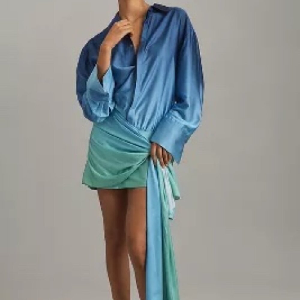 Bardot Malira Ombre Mini Shirt Dress